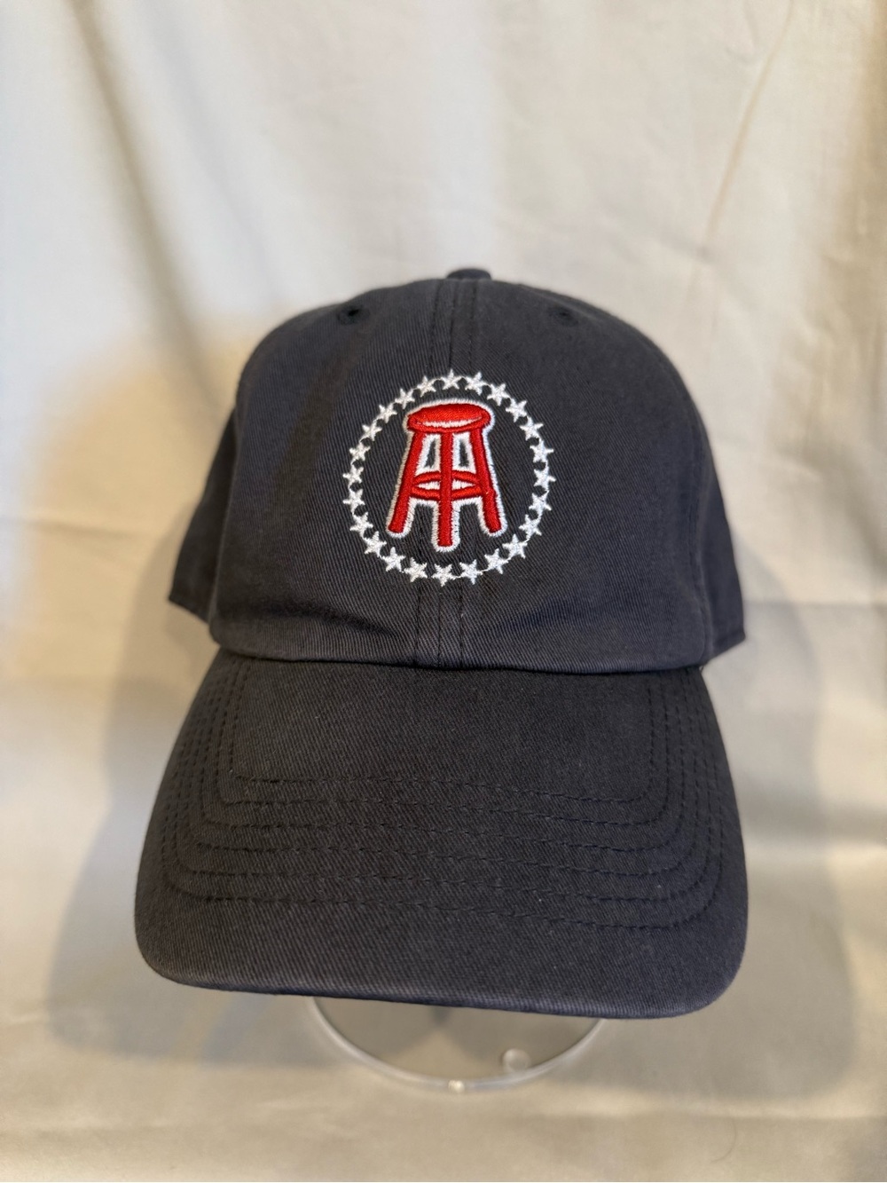 Barstool Navy Blue Embroidered Logo Baseball Cap